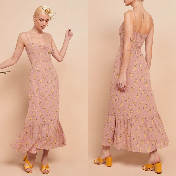 Reformation Dresses & Skirts - NWT {Reformation} Emersyn Pink Floral Maxi Dress
